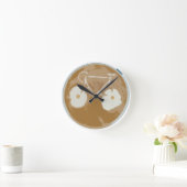 サイクリングラテアート ラウンド壁時計 (ホーム)