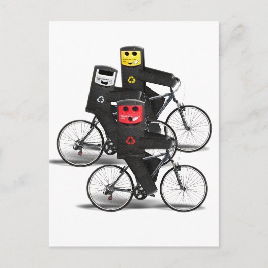 サイクリングリサイクルビン ポストカード (正面)