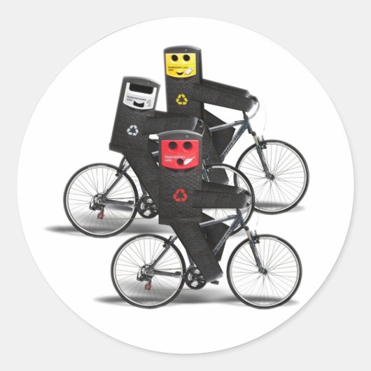 サイクリングリサイクルビン ラウンドシール (正面)