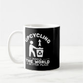 サイクリングリサイクル環境保護 コーヒーマグカップ (左)