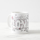 サイクリングロンドンCovid19ロックダウンワおもしろいードアート コーヒーマグカップ (正面左)