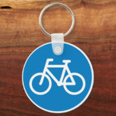 サイクリングロードサインキーチェーン キーホルダー (正面)