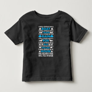 サイクリング中毒のサイクリングラブバイクもしくは自転車に乗る人スポ トドラーTシャツ
