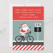 サイクリング好きのためのバイクの面白いクリスマスカード (正面)
