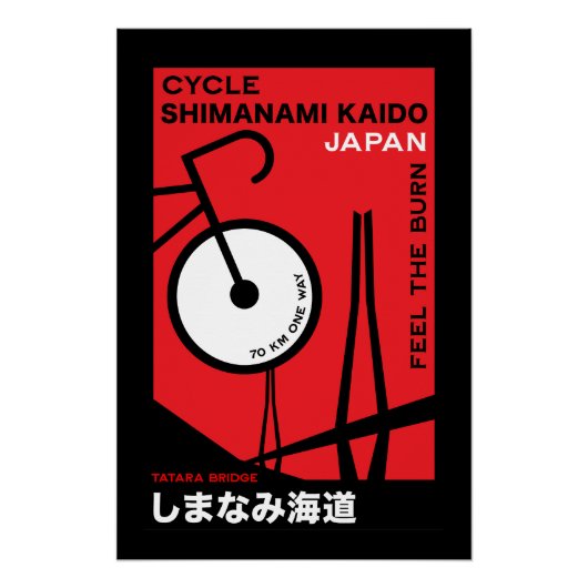 サイクリング島波海道日本 ポスター (正面)