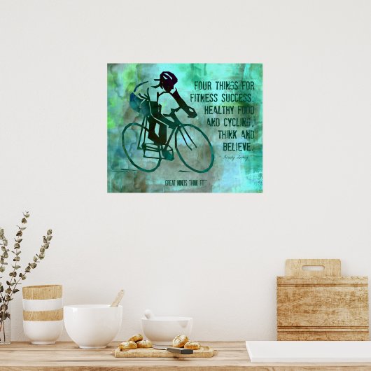 サイクリング引用文フィットネスポスター ポスター (キッチン)