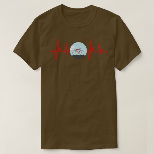サイクリング心拍EKG Tシャツ (デザイン正面)