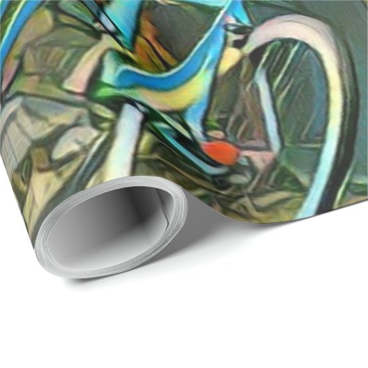 サイクリング恋人の贈り物 |サイクリング絵画ズ ラッピングペーパー (ロールコーナー)