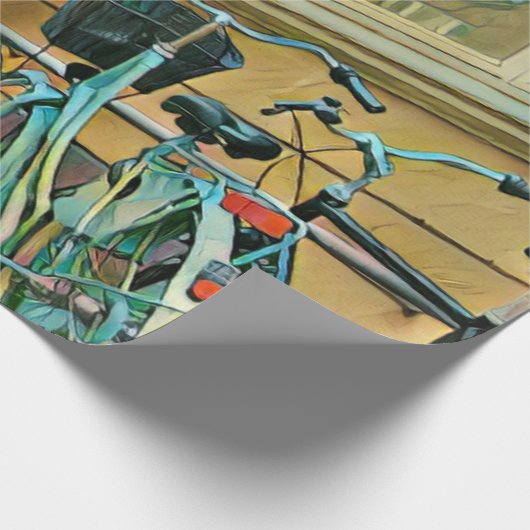 サイクリング恋人の贈り物 |サイクリング絵画ズ ラッピングペーパー (角)