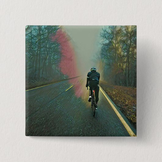 サイクリング恋人の贈り物 |サイクリング絵画ズ 缶バッジ (正面)