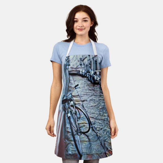 サイクリング恋人ギフト エプロン (着用した状態)