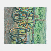 サイクリング恋人ギフト フリースブランケット (正面(横))