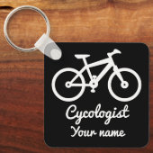 サイクリング愛好家のためのCycologist オリジナルギフト キーホルダー (正面)