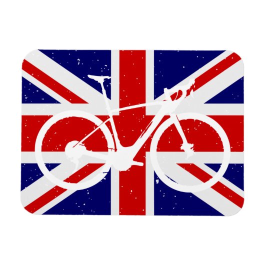 サイクリング愛好家イギリス国旗 マグネット (横)