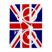 サイクリング愛好家イギリス国旗 マグネット (縦)