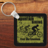 サイクリング感動的引用文 キーホルダー (正面)