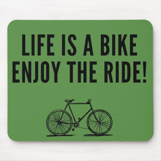 サイクリング感動的引用文 マウスパッド (正面)