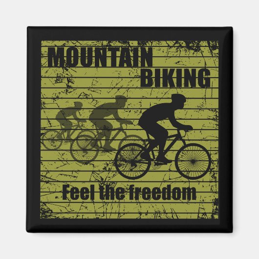 サイクリング感動的引用文 マグネット (正面)