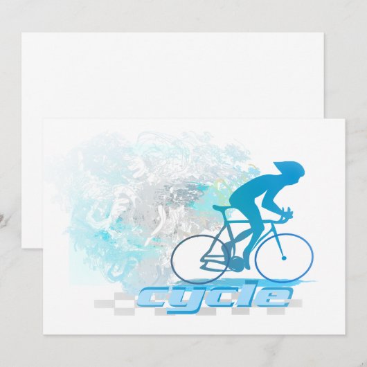 サイクリング招待状 招待状 (正面/裏面)