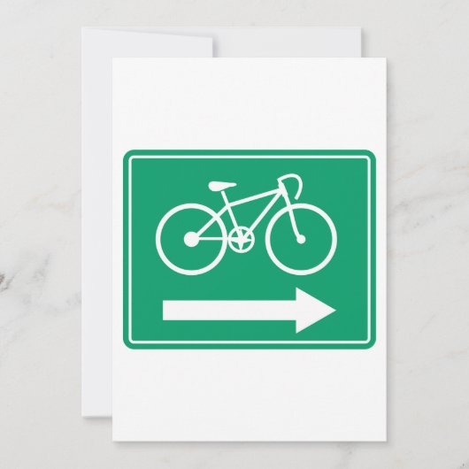 サイクリング方向矢印招待状 招待状 (正面)