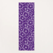 サイクリング柄の自転車の紫色の車輪 ヨガマット (正面)