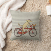 サイクリング犬とリスの友人 – おもしろい動物アート クッション (ブランケット)