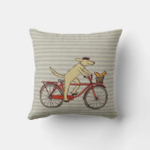 サイクリング犬とリスの友人 – おもしろい動物アート クッション (裏面)