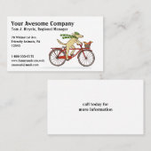 サイクリング犬とリスの友人 – 冬のスカーフ 名刺 (正面/裏面)