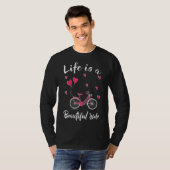 サイクリング生活は美しい自転車だ Tシャツ (正面フル)