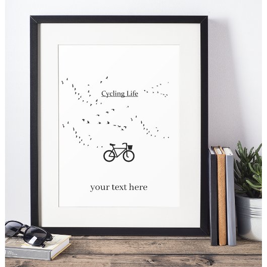 サイクリング生活、鳥のように自由 フォトプリント           