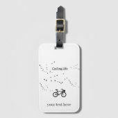 サイクリング生活、鳥のように自由 ラゲッジタグ (正面縦)
