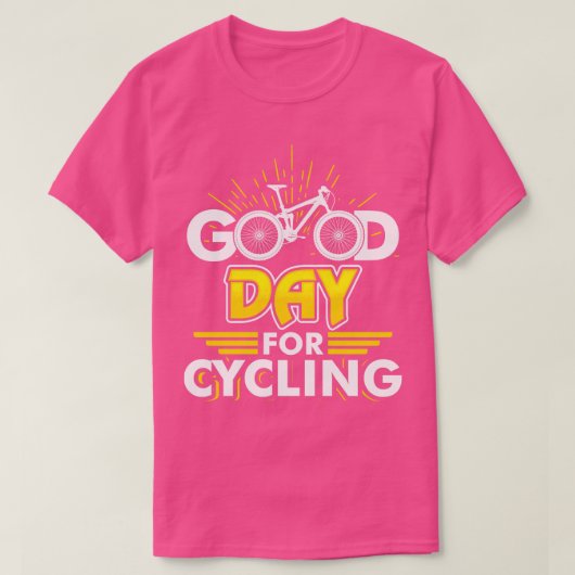 サイクリング自転車のサイクリングチェーンホイールの良い日 Tシャツ (デザイン正面)