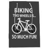 サイクリング自転車サイクリングサイクリストサイクリング ミディアムペーパーバッグ (正面)