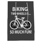 サイクリング自転車サイクリングサイクリストサイクリング ミディアムペーパーバッグ (裏面)