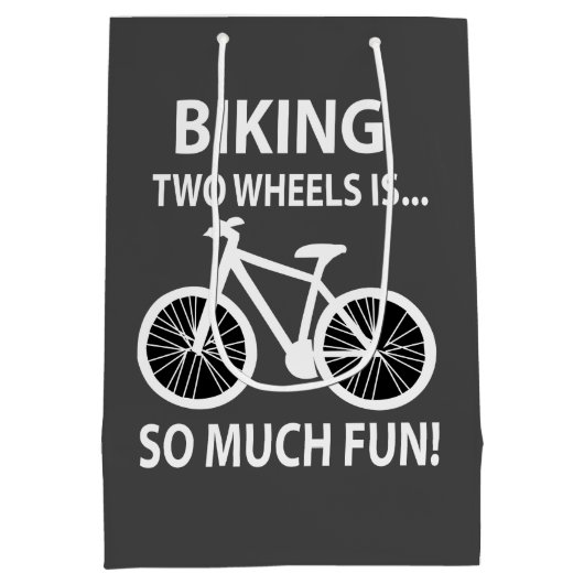 サイクリング自転車サイクリングサイクリストサイクリング ミディアムペーパーバッグ (裏面)