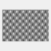 サイクリング自転車スポーティテーマピンクパープルグレー ラッピングペーパーシート (正面3)