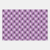 サイクリング自転車スポーティテーマピンクパープルグレー ラッピングペーパーシート (正面2)