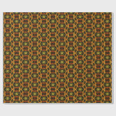 サイクリング自転車ホイールオレンジブラックパターン ラッピングペーパー (フラット)