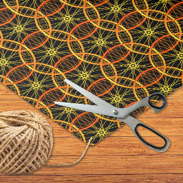 サイクリング自転車ホイールオレンジ色イエローパターン 薄葉紙