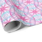 サイクリング自転車ホイールピンクブルー ラッピングペーパー (ロールコーナー)