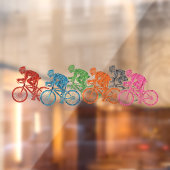 サイクリング自転車乗りライダー集団 ウィンドウサイン (シート2)