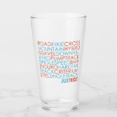 サイクリング自転車自転車マウンテンバイクジャストライド タンブラーグラス (正面)