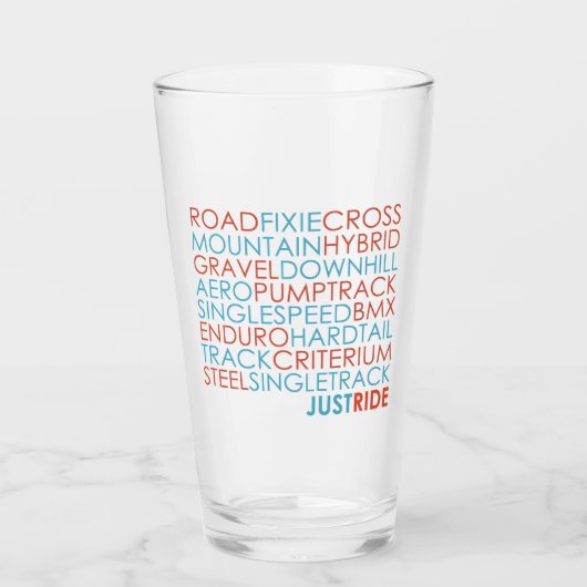 サイクリング自転車自転車マウンテンバイクジャストライド タンブラーグラス (正面)