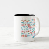 サイクリング自転車自転車マウンテンバイクジャストライド ツートーンマグカップ (正面右)