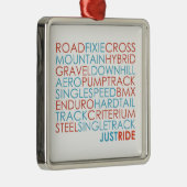 サイクリング自転車自転車マウンテンバイクジャストライド メタルオーナメント (右)