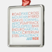 サイクリング自転車自転車マウンテンバイクジャストライド メタルオーナメント (左)