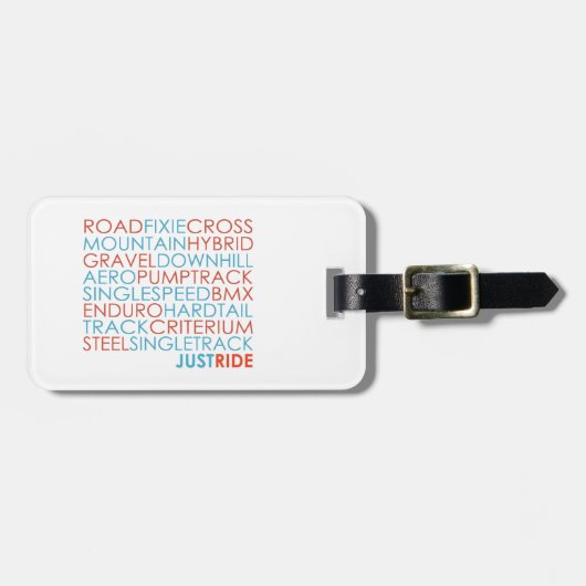 サイクリング自転車自転車マウンテンバイクジャストライド ラゲッジタグ (正面横)