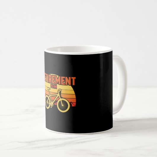 サイクリング自転車退職計おもしろい画 コーヒーマグカップ (正面右)