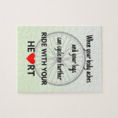 サイクリング見積自転車ホイールグリーン ジグソーパズル (横)