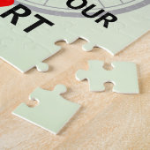 サイクリング見積自転車ホイールグリーン ジグソーパズル (側面)